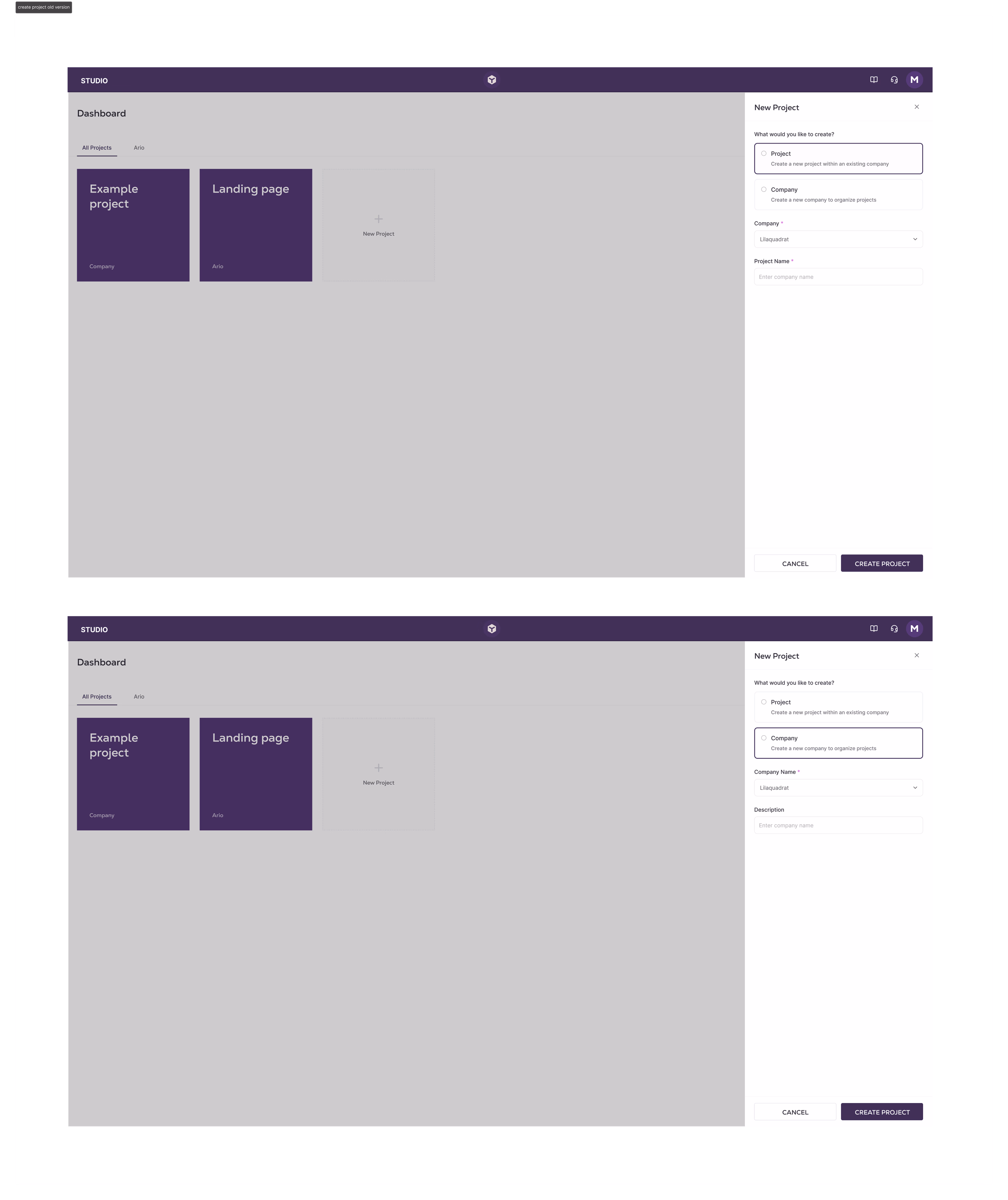 Second iteration with a single entry point but still forcing users to choose between internal data concepts